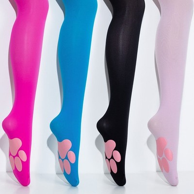 Cat Paw Thigh High Stocking Cosplay Paw Pad Socks Kitten Paw Over Knee Stockings