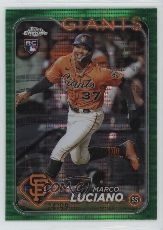 2024 Topps Chrome Green Sonar Refractor 24/99 Marco Luciano #210 1k9t