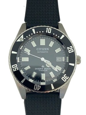 Citizen Automatic Analog Wristwatch Titanium Rubber Black 9051 S129010