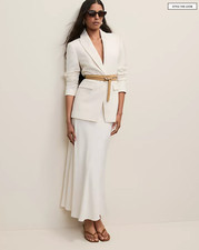 NWT Ann Taylor The Fitted Long Blazer in Fluid Crepe