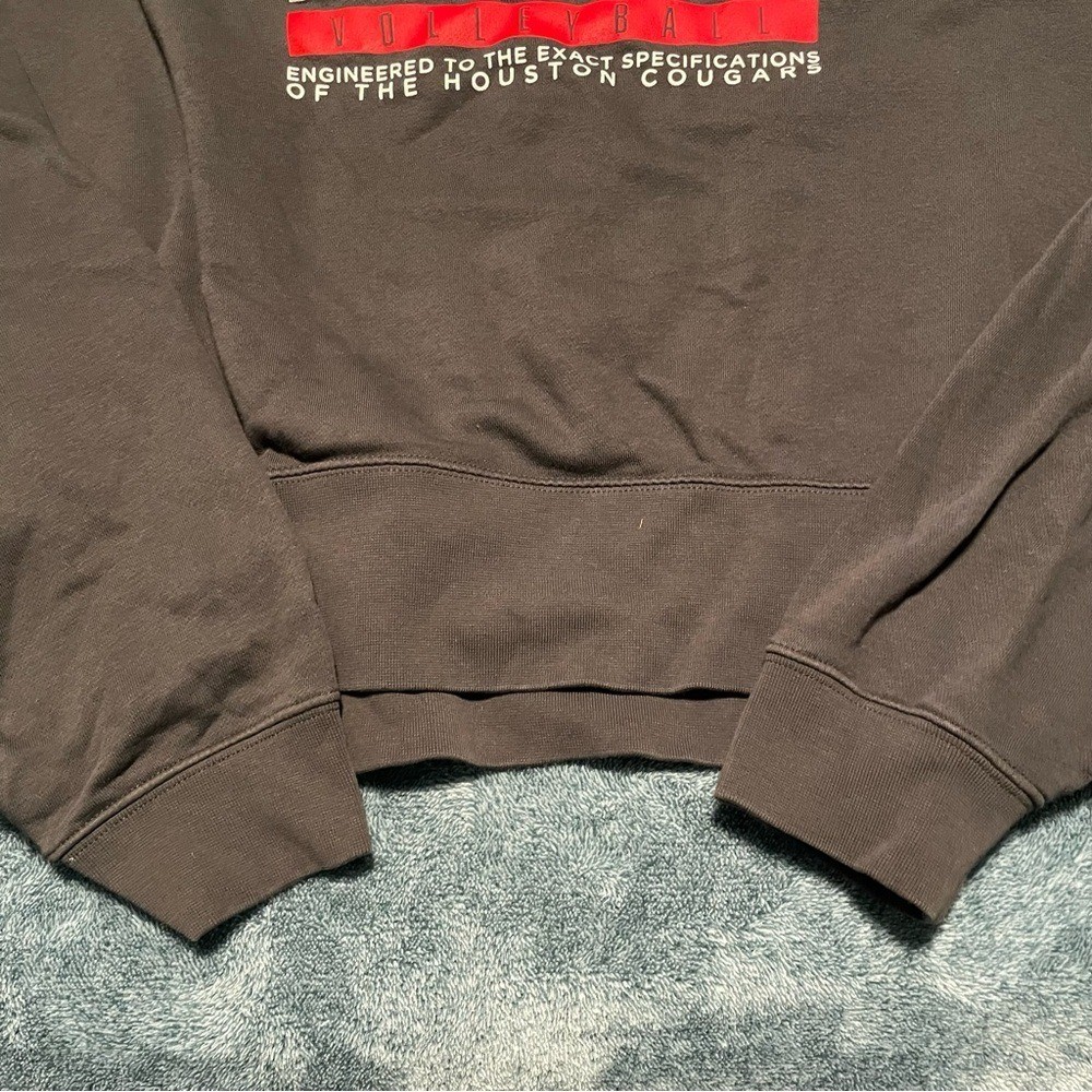 Nike Houston Volleyball Cougars Cropped Sweatshirt Women's Size Large Dark Gray thumbnail 4