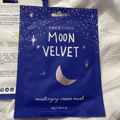 FACETORY K Beauty Face Mask Skin Care - MOON 1 Count (Pack of 5), Moon Velvet 