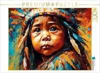 Calvendo Puzzle Little Girl With Feather Headdress | 2000 Pieces, Finished Size