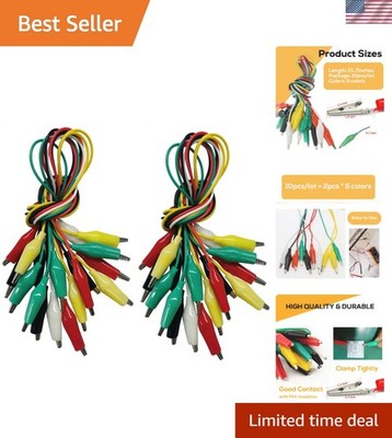 Electrical Testing Alligator Clips - 20PCS Multi-Color Lead Set for Probing