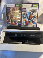 Microsoft Kinect Sensor Xbox 360 1414 Complete In Box With Two Games. Tested!