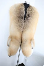 100% Real fox fur cape /neck wrap/scarf golden jacket collar 200*26 cm stole