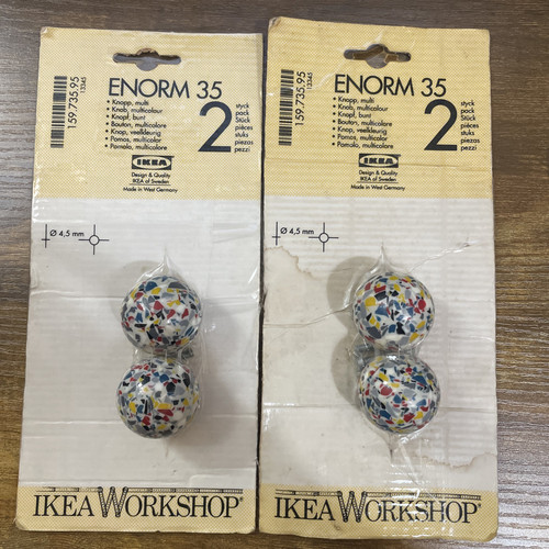 Vintage IKEA Enorm 35 Knobs Confetti Terrazo Drawer Pulls - Picture 1 of 5