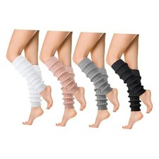 Leg Warmers for Women Cute Y2K Style Japanese Socks 4 Black, Pink, White, Gray