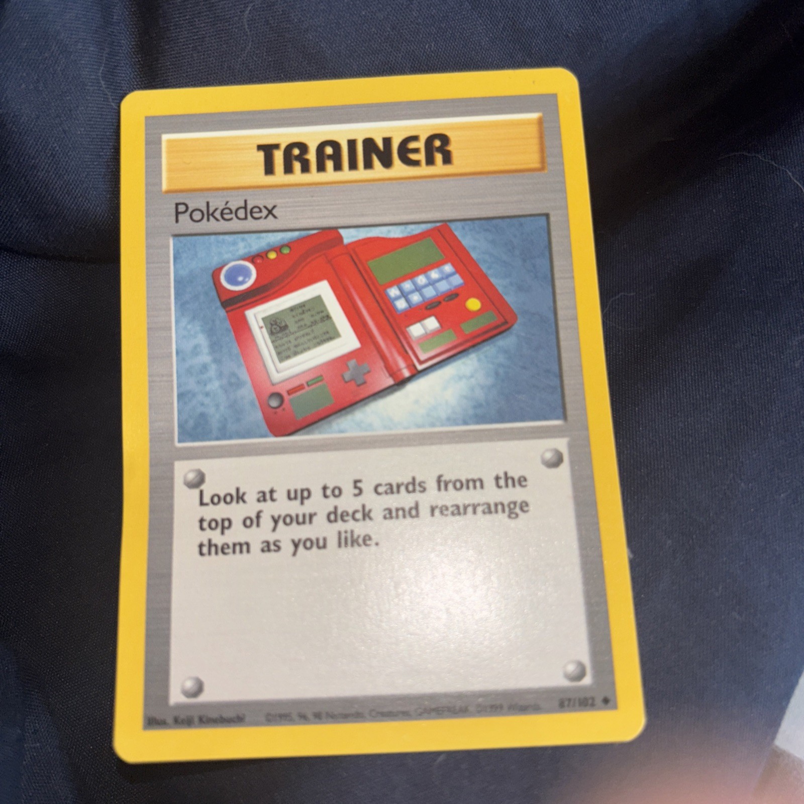 Pokemon Cards: Base Set 1st Edition Uncommon: Pokedex 87/102
