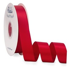 Satin Ribbon Double Faced Satin 1 inch x Continuous 50 Yards 1 inch x 50yd Red