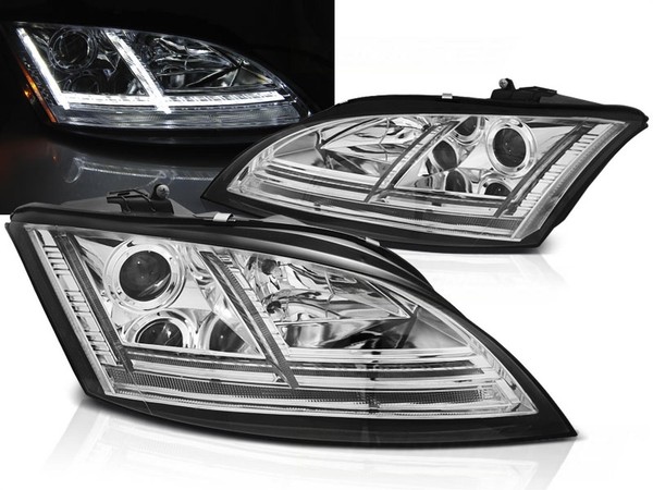 Led Xenon Scheinwerfer Dynamische Blinker 8S Look Chrom FüR Audi TT 8J 06-10-image