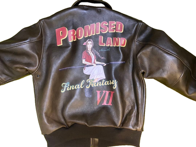 AVIREX x Final Fantasy VII A-2 Leather Flight Jacket Aerith Size