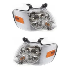 PAIR OF HEADLIGHTS FITS FORD EXPLORER SPORT TRAC XLT PICKUP 2010 BY 6L2Z13008BA