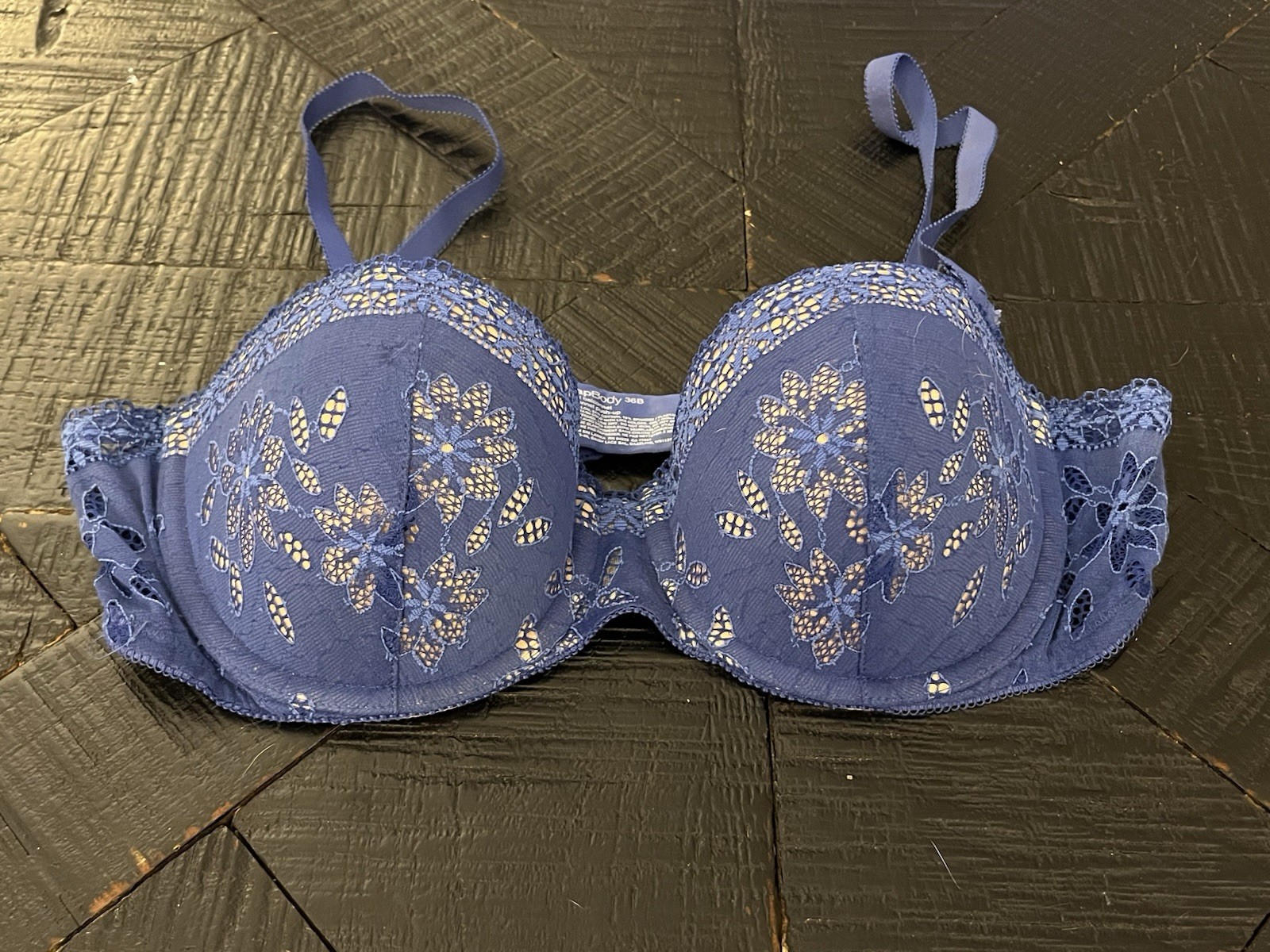 Gapbody Uplift Balconett Push-up Bra in Blue w/Cutout detail Size 36B
