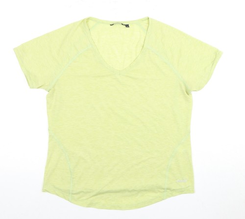 Rohan Damen grün V-Ausschnitt T-Shirt Größe 12
