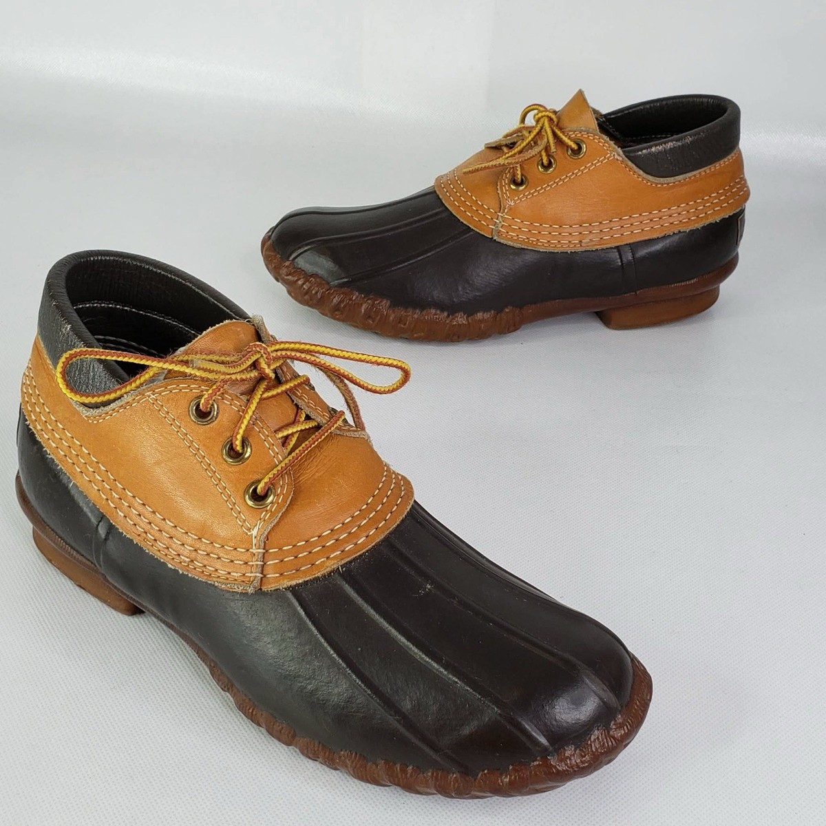 Women’s L.L. Bean Duck Boots Rubber Leather Gumshoes 8 LL Bean Bean Boots 8” Brown Leather Rubber Duck Boots  main image 2