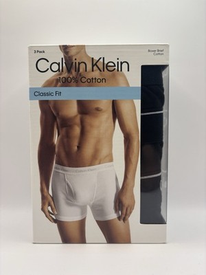 Calvin Klein Boxer Brief Men's  Medium Cotton Classic Fit 3 Pack Black White