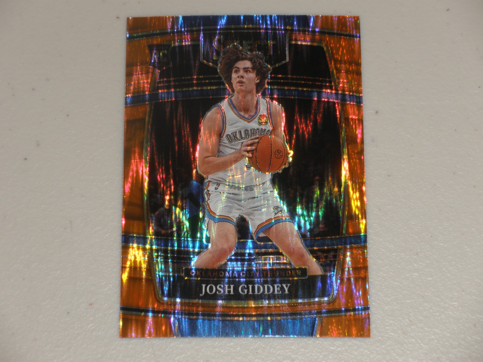 2021-22 Panini Select Orange Flash Prizm #58 Josh Giddey Rookie RC