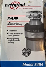 InSinkErator Evergrind E404 Garbage Disposal, 3/4 HP