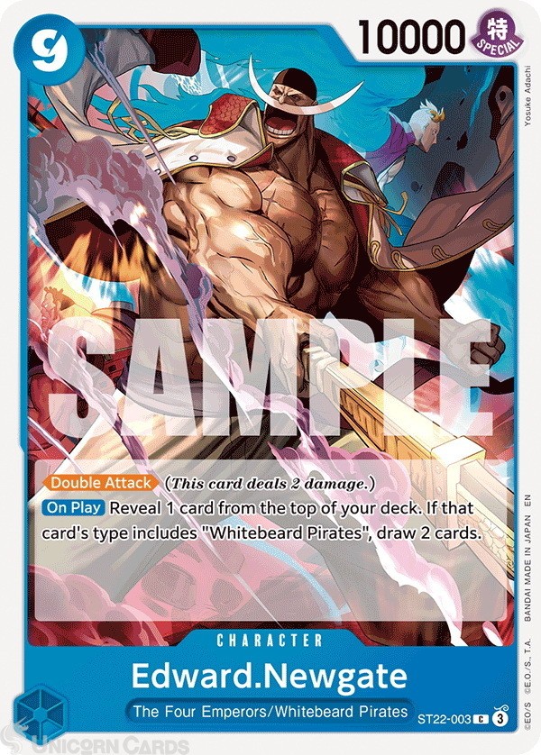 ST22-003 Edward.Newgate : Common English One Piece TCG Card : ST22: Starter Deck