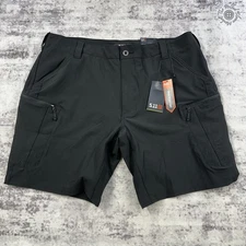 NWT 5.11 Tactical Black Cargo Trail Shorts Men's 40 - 73352ABR