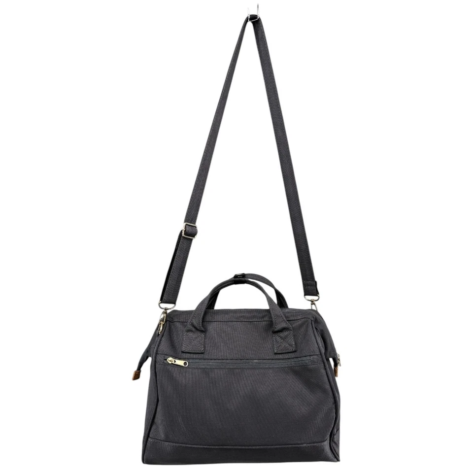 Bolso Bandolera de Viaje Anello Carrot Company para Mujer Negro de Lona 13" Foto 2 de 4