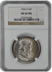 1950 D Franklin Half Dollar NGC (99) MS 66