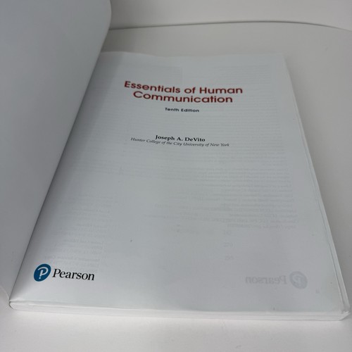 Essentials of Human Communication Paperback, by Joseph A. DeVito, 10th Ed. - Picture 5 of 14