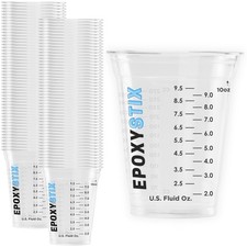 50 Pack NEW SIZE 12oz Graduated Mixing Cups - Durable PET, Clear Measuremen...