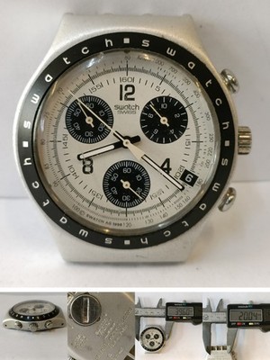 NOT WORKING REPAIR SPARE PARTS PURPOSE SWATCH IRONY ALUMINIUM CHRONO QUARTZ MEN