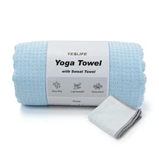 Non-Slip Extra Thick Hot Yoga Towel with One Sweat Towel, Microfiber Sweat Ab...