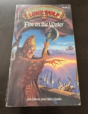Lone Wolf Fire on the Water Book 2 Joe Dever and Gary Chalk adventure book - Image 1 of 2