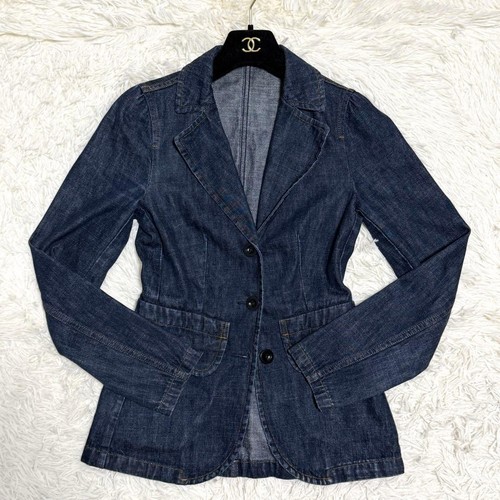 Miu Miu, Giacca denim MIU MIU archivio blu indaco taglia 38 spalla 35 cm designer vintage