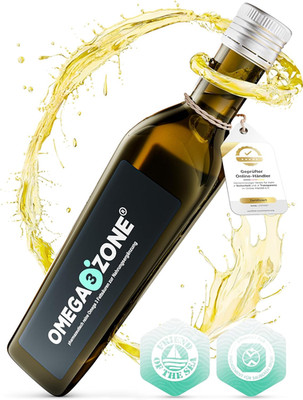 Omega3Zone Hochdosiertes Omega 3 Fischöl Flüssig - 5400 Mg Pro Portion - Premium