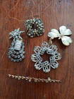 Vintage Costume Jewelry 6 piece lot Need Repair!