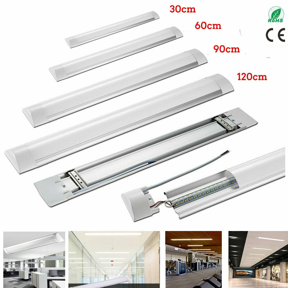 LED Strip Lights Batten Tube Light Garage Ceiling Lamp Office Daylight White-image