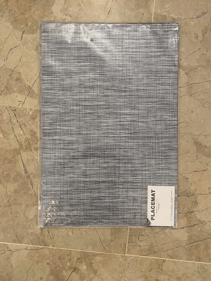 Table Placemats Set of 6 Non-Slip Washable PVC Heat Resistant Table Mats 18"x12" - Image 3 of 3