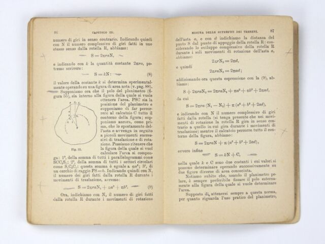 Topografia Raffaello Giusti Biblioteca deli Studenti Libro Antico 1921 AR10311