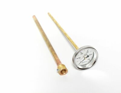500°C Thermometer für Steinbackofen Holzbackofen E-Ofen Pizzaofen 400 mm Kamin