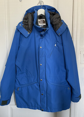 Vintage 90s THE NORTH FACE Gore-Tex Hooded Blue Jacket Men s L Made USA