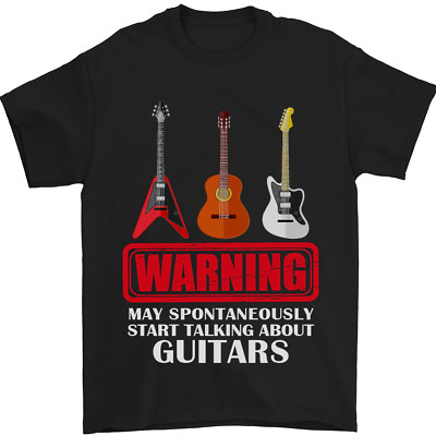 May Start Talking About Guitars Gitarrist Herren T-Shirt 100% Baumwolle