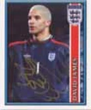 David James - England - Signed Sticker - COA - (11897)