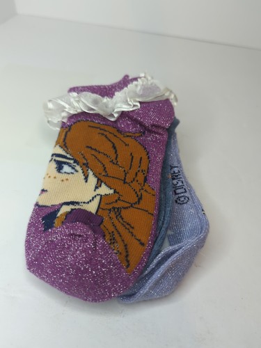 Frozen Girls 10.5-4 Ankle Socks Elsa Anna Olaf 3 Pairs Disney Socks New - Picture 2 of 4