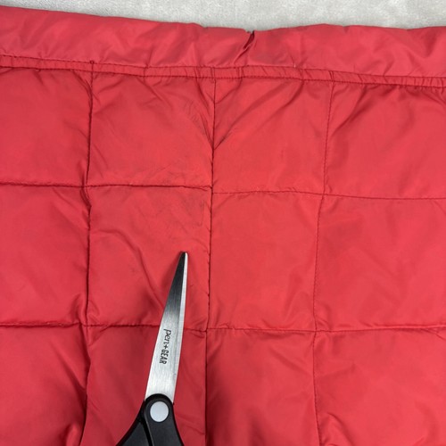 Vtg 50’/60’s Mens Red Nylon Down Trim Quilted Snow Hunting Pant Sz Med Ribbed - Picture 7 of 10