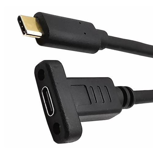 90 Degree Angled USB 3.1 Type C Male to USB Type-C Female Panel Mount Data Cable - 第 5/26 張圖片