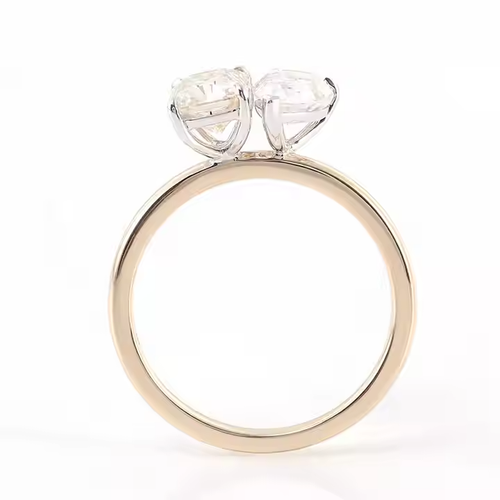 Radiant Cut 2.50 Ct Moissanite Diamond Silver Gold Plated Wedding Ring For Women - Picture 5 of 7