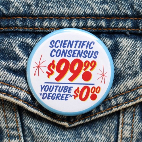 PRO-SCIENCE BUTTONS anti-stupidity vaccine funny pin badge honest ed toronto NEW - Picture 10 of 15