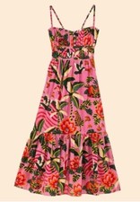 NWT Farm Rio Leopard Forest Midi Sundress - Size XL