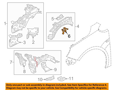 GM OEM 16-19 Cascada Fender Structural Components Rails-Fender Mtg Bkt 13315388