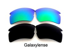 Galaxy Replacement Lenses For Oakley Flak 2.0 XL Sunglasses Black Green
